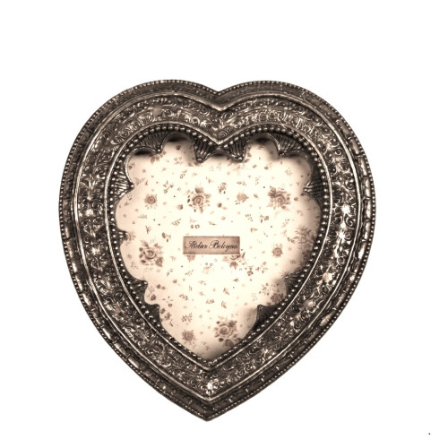 cornice cuore argentata, Atelier Bologna.