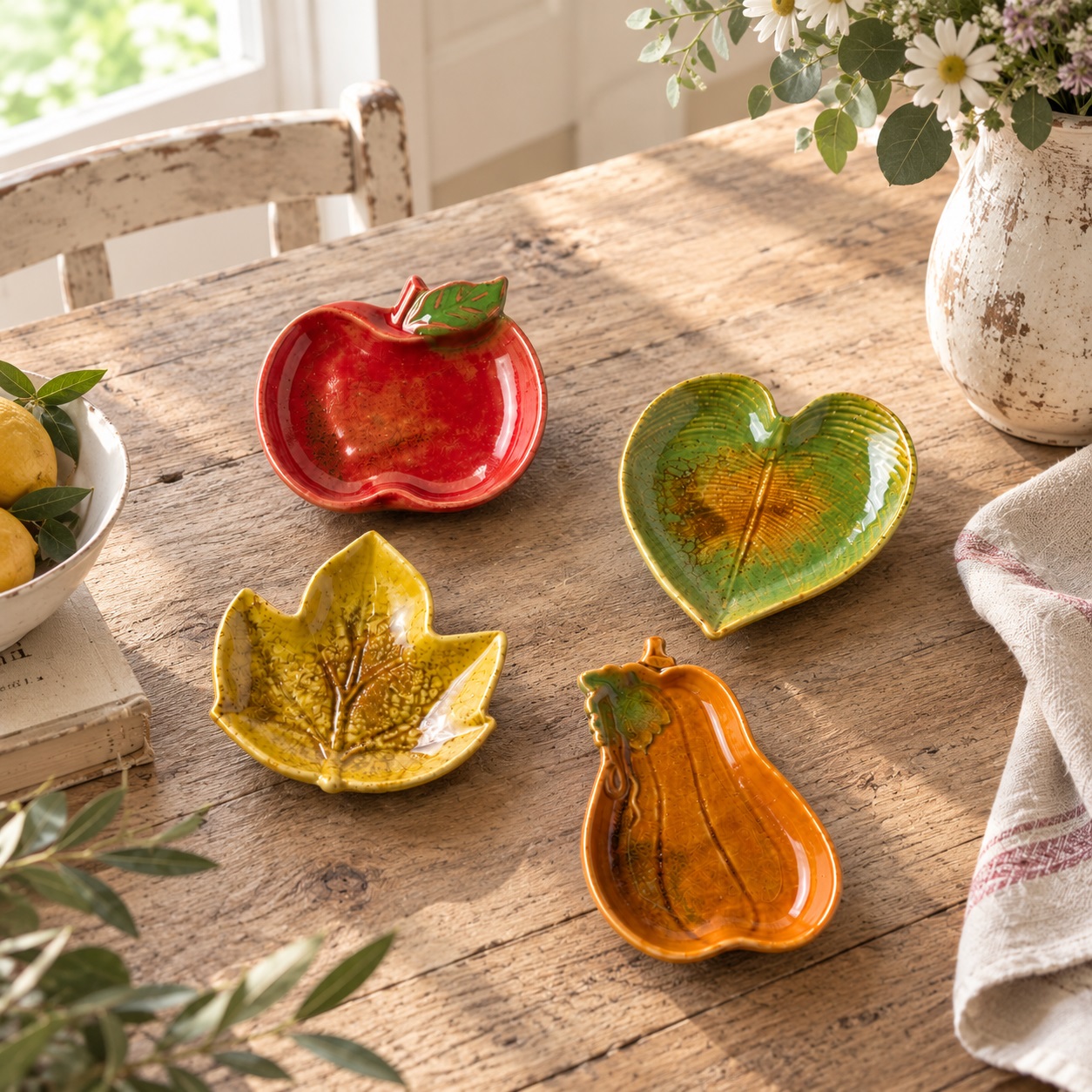 Piattino in ceramica Zucca cm 10x16 - immagine 2