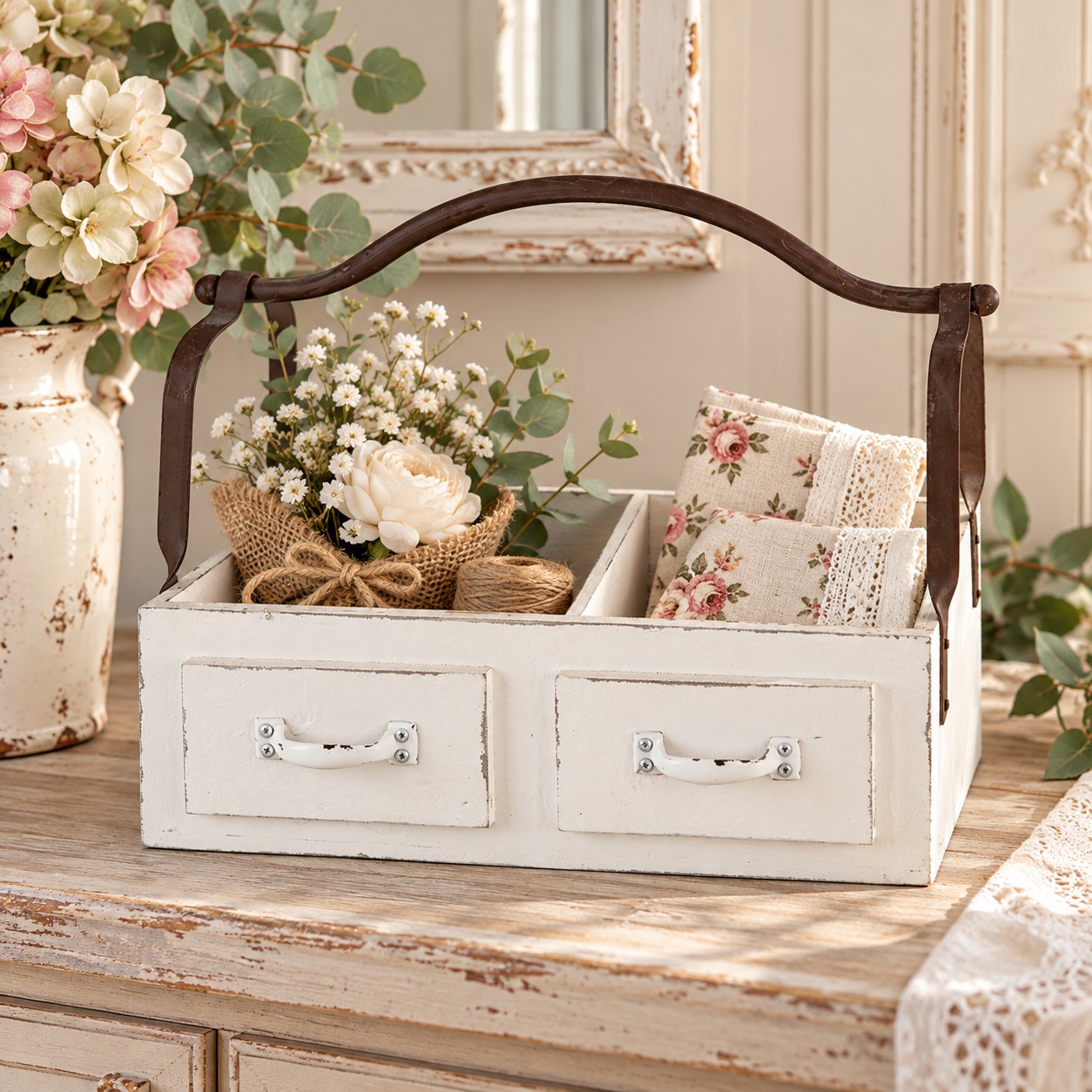 Contenitore in legno cassetto