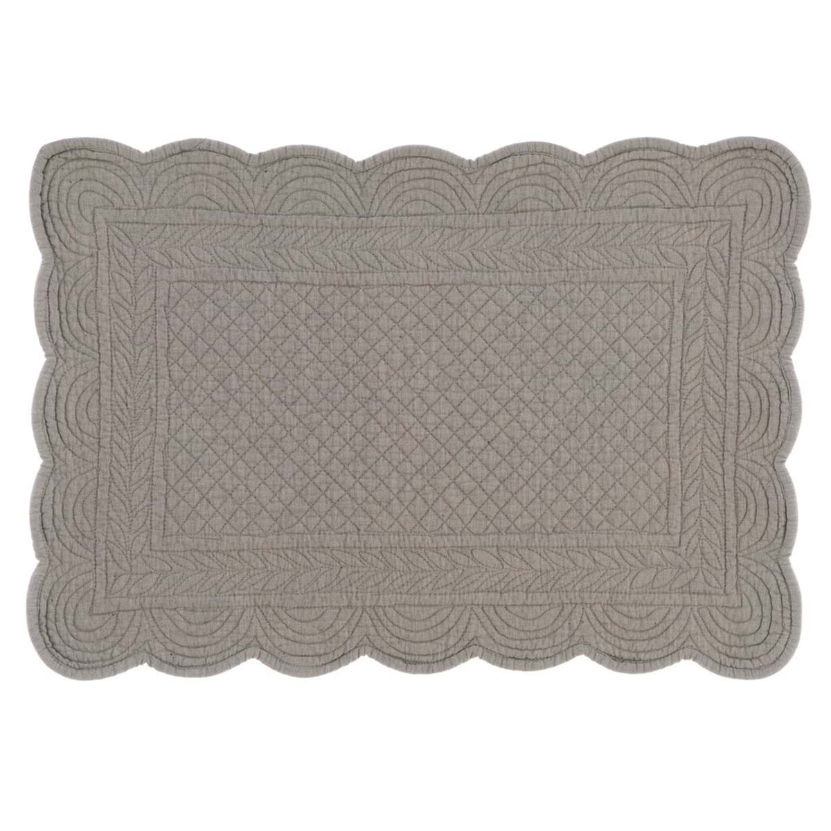 Tovaglietta in velluto cm 35x50 Rosso/Grigio Tortora - immagine 3