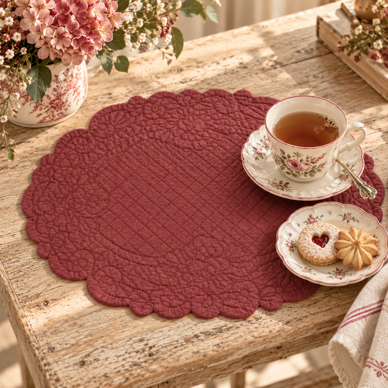 Tovaglietta ovale marsala, Luxury, Atelier Bologna