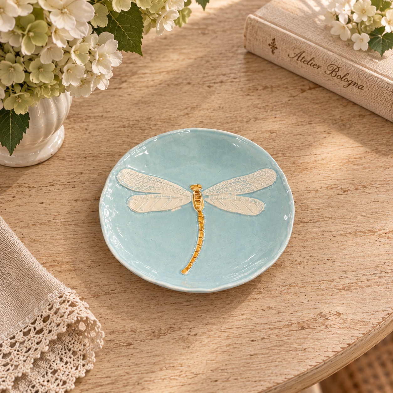 Piattino Prato, Atelier Bologna, Virginia Ceramiche, Made in Italy, Luxury