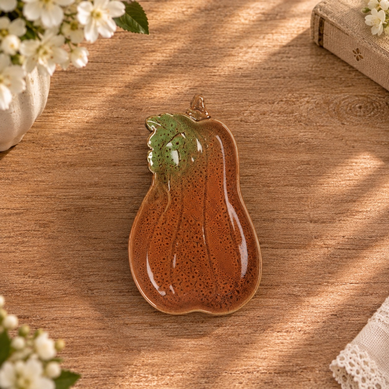 Piattino in ceramica Zucca cm 10x16